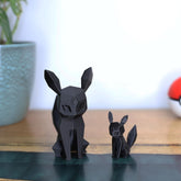 Low Poly 3D Printed Umbreon Figurine - Retro Pokemon Model - The 3D Print Smiths